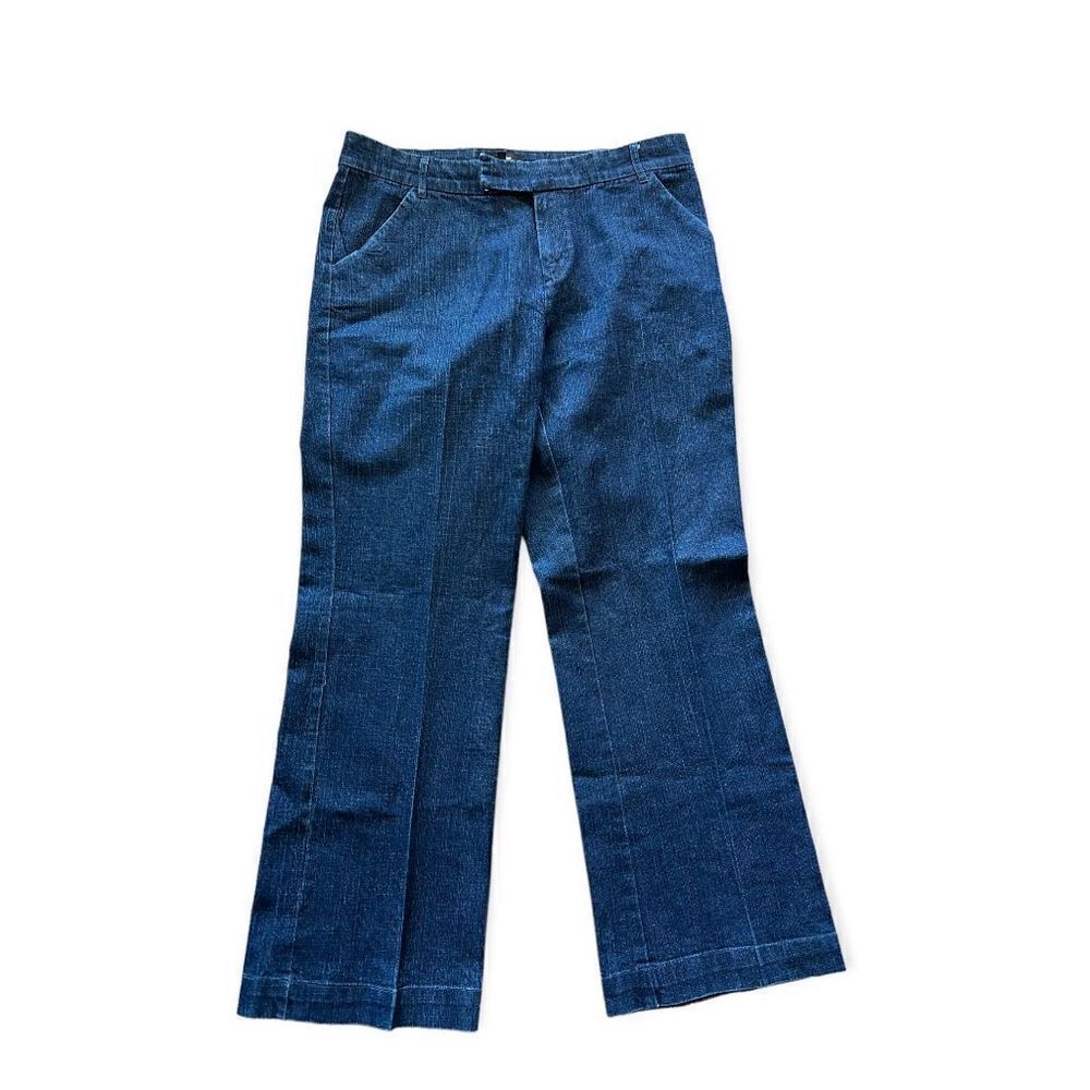 Womens Daisy Fuentes Dark Rinse Flare Leg Jeans - Sz 12
